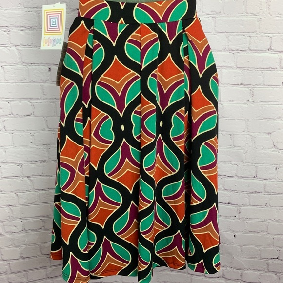 NEW LuLaRoe Madison midi skirt elastic waist hidden pockets high waisted pleated - Picture 7 of 8